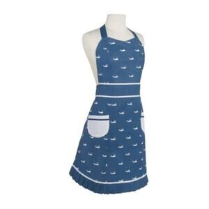 Brand New Apron Tablier Women's One Size Betty Harbor Blue Apron With Pockets
